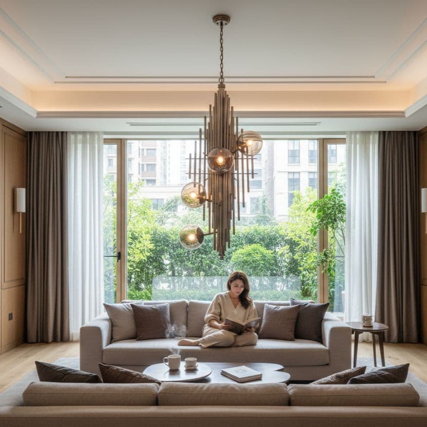 【希少品】松下電器 1980年代 シャンデリア ミッドセンチュリー 照明 ライト