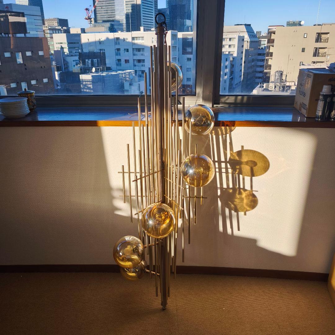 【希少品】松下電器 1980年代 シャンデリア ミッドセンチュリー 照明 ライト