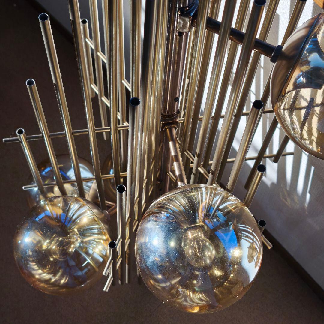 【希少品】松下電器 1980年代 シャンデリア ミッドセンチュリー 照明 ライト