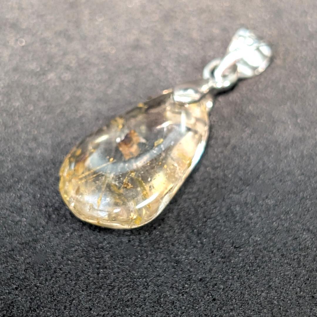 一点物 ペンダント ネックレス タイチンルチル チタンスピネル 極太金針水晶