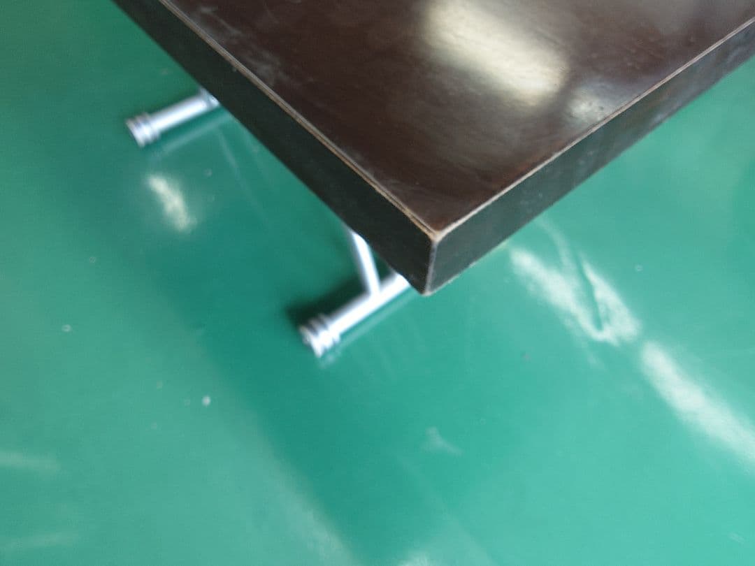 ★期間限定セール★　昇降式テーブル ダークブラウン　無段階調整