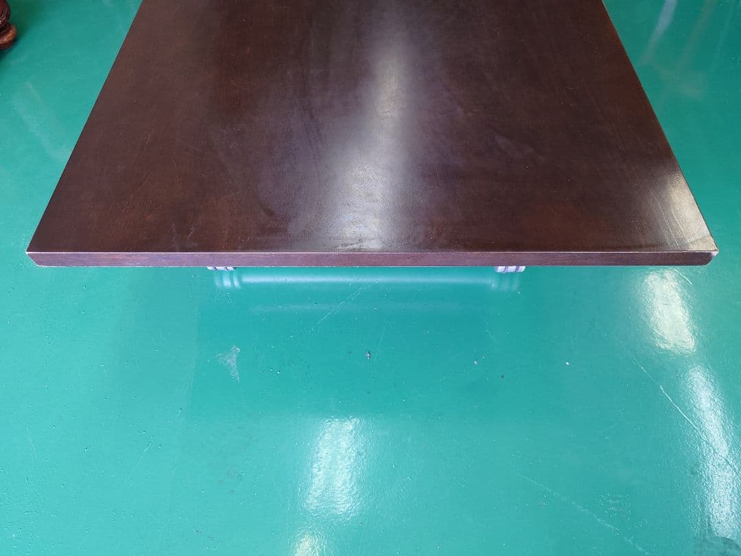 ★期間限定セール★　昇降式テーブル ダークブラウン　無段階調整