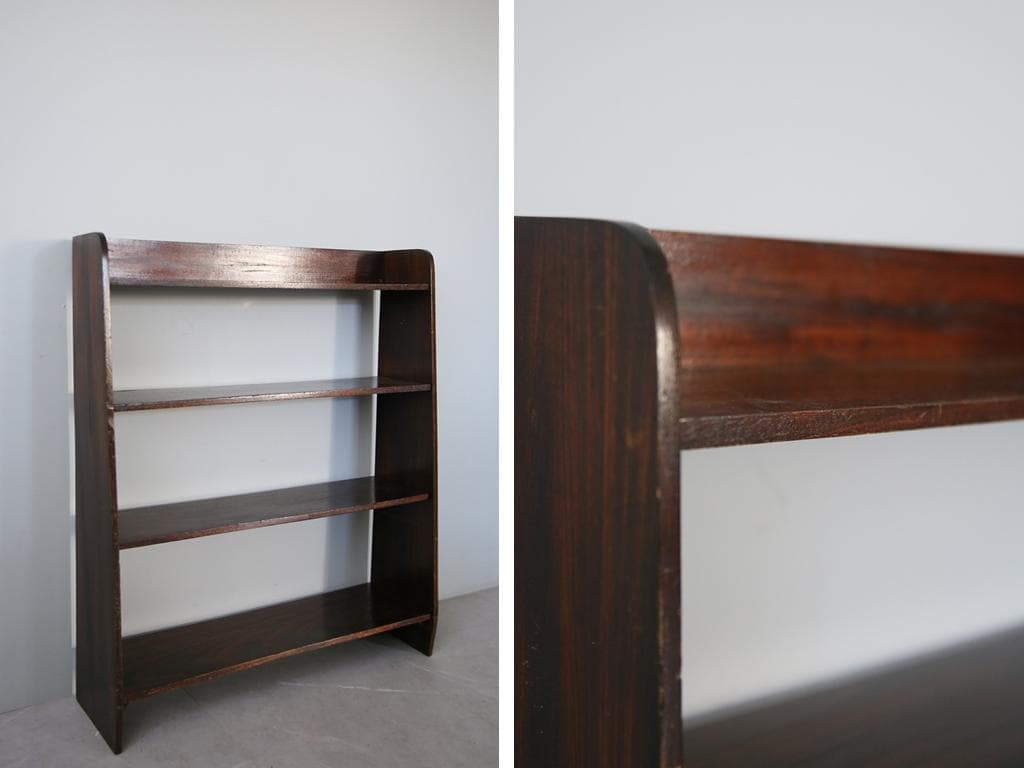 英国アンティーク木製ブックシェルフ/本棚/オープンラック/飾り棚(89-63