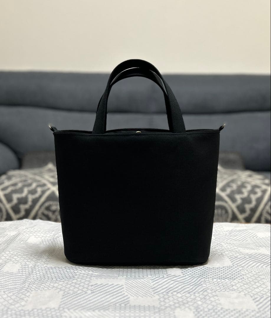 ハンドメイド ミナペルホネン パッチの楕円底トート