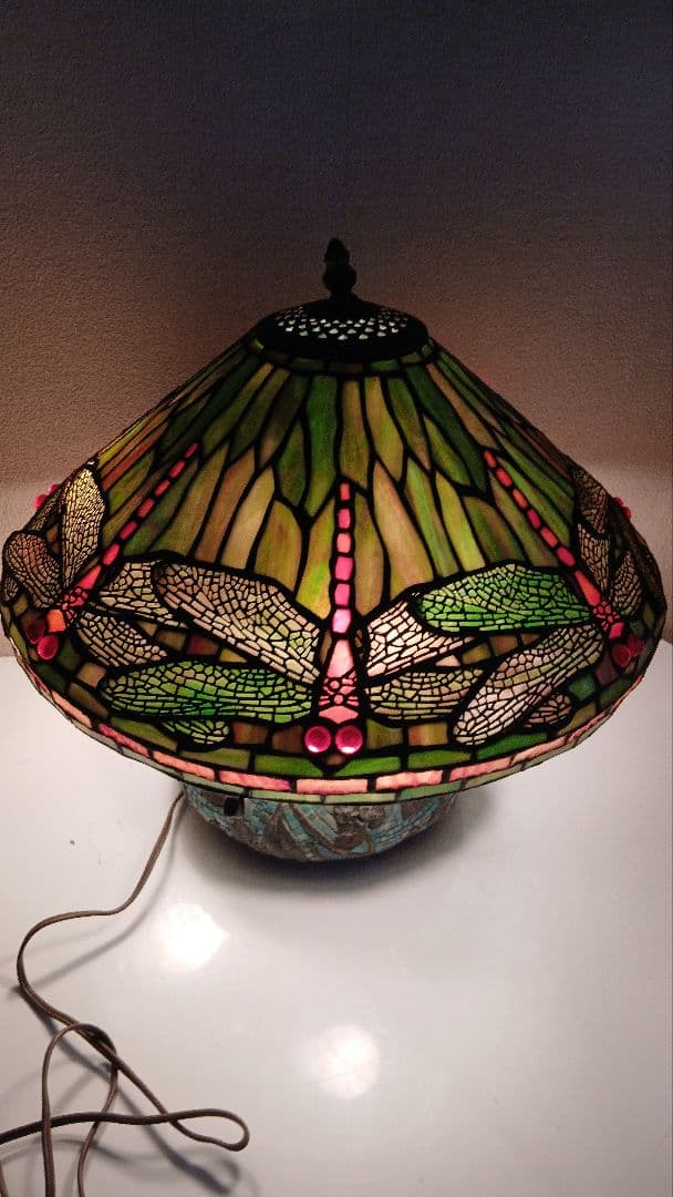 ティファニー　ドラゴンフライ　アンティーク品ステンドグラス　フロアスタンド