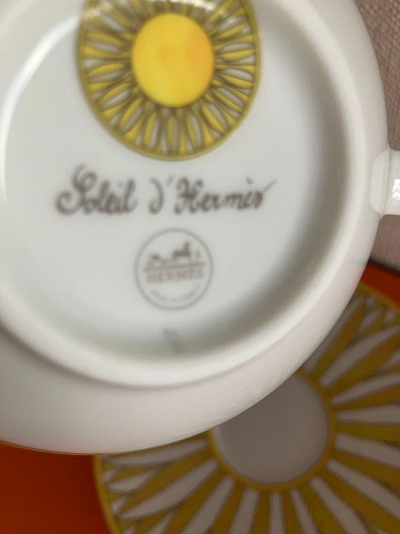 ソレイユ ドゥ エルメス ティーポット　シュガーポット　ティーカップセット