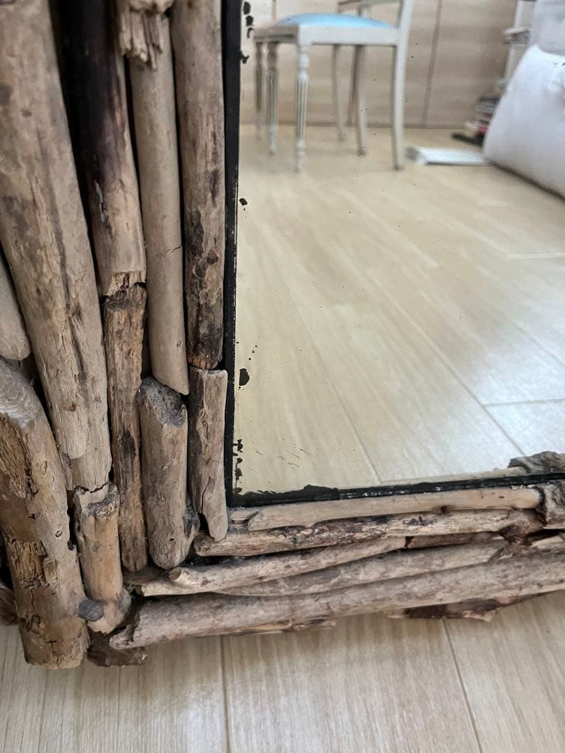 【定価以下）流木、ビンテージミラー、鏡、インダストリアル