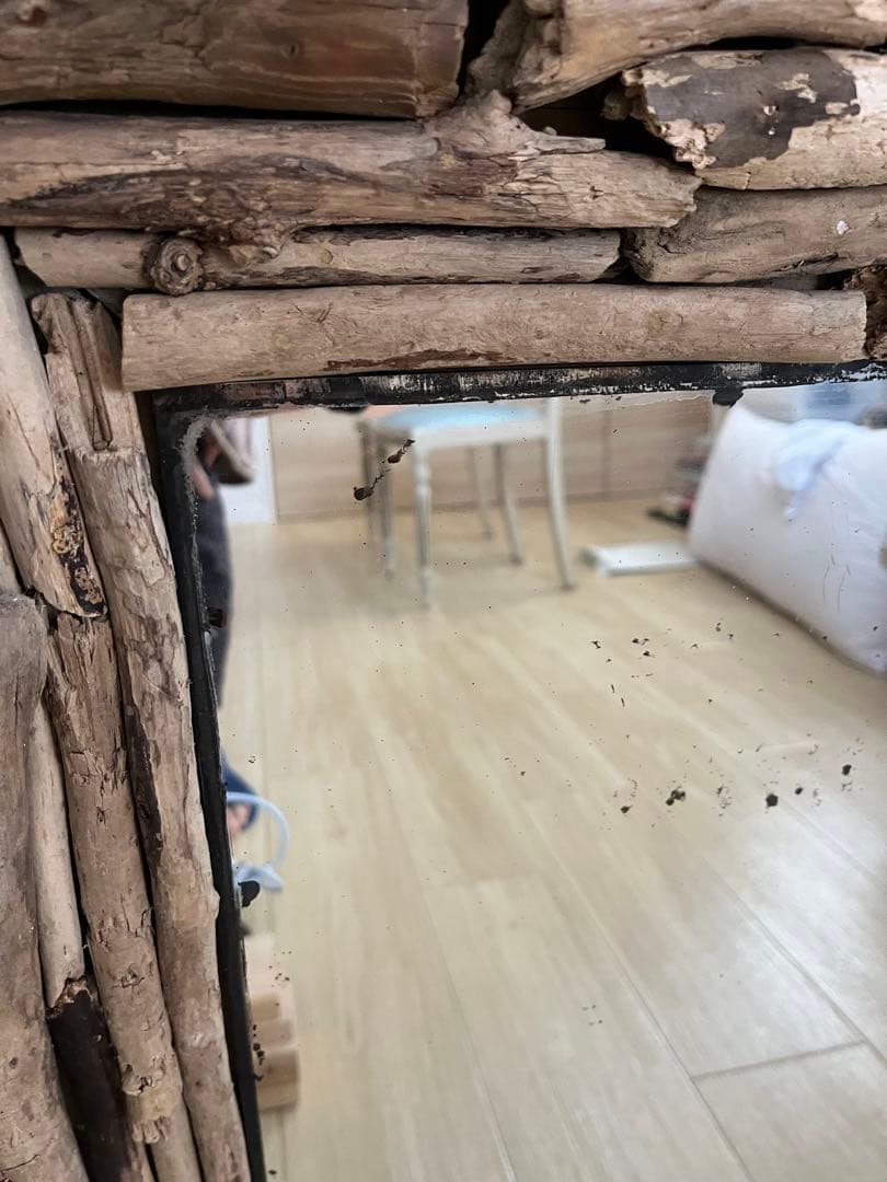 【定価以下）流木、ビンテージミラー、鏡、インダストリアル