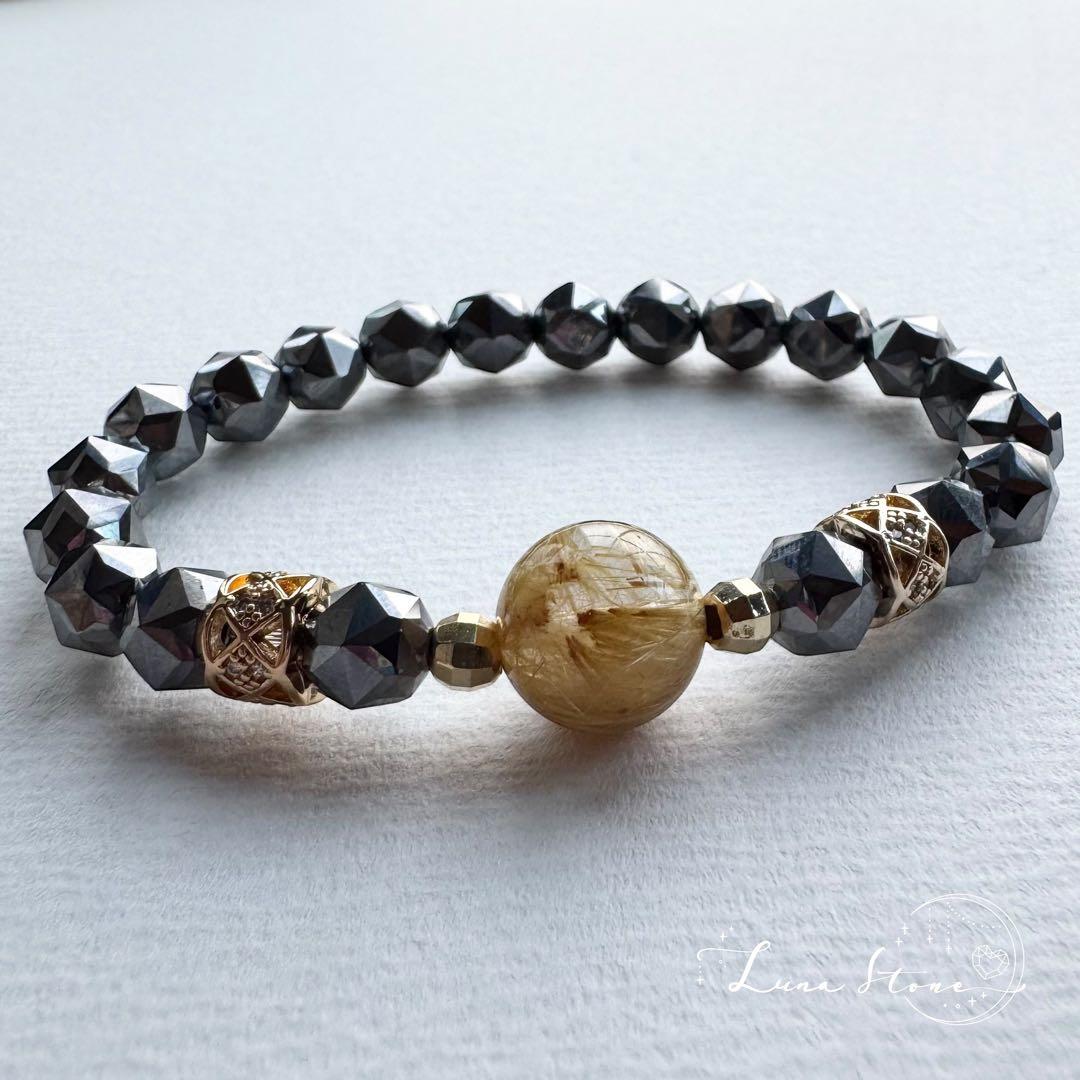 タイチンルチル テラヘルツ】金 仕事 健康運を引き寄せる 天然石