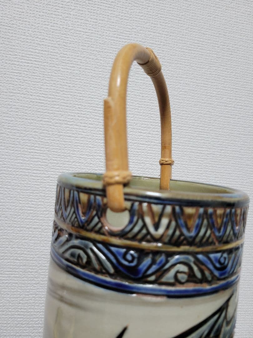 宮城須美子作 沖縄 やむちん 花器 花瓶 フラワーベース 置物