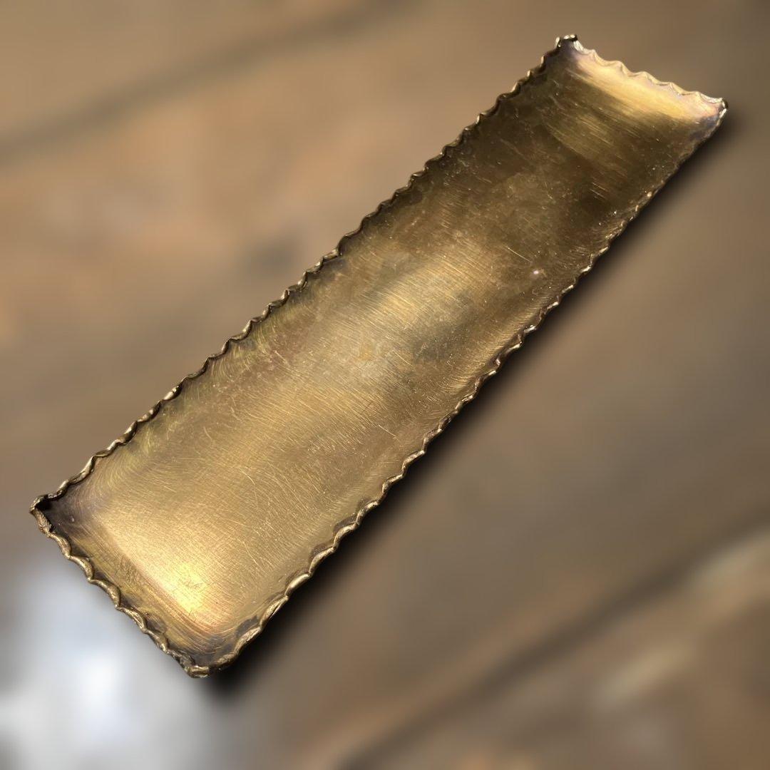 藤田永子　真鍮　スプーン・角トレイ・オーバルトレイ3点セット