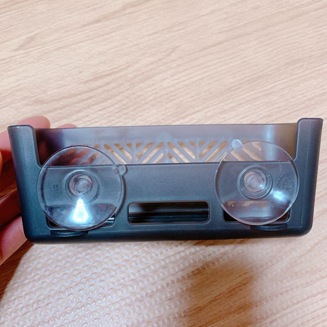 ⭐️便利アイテム⭐️スポンジホルダー シンク貼り付け型 (スモークグレー)