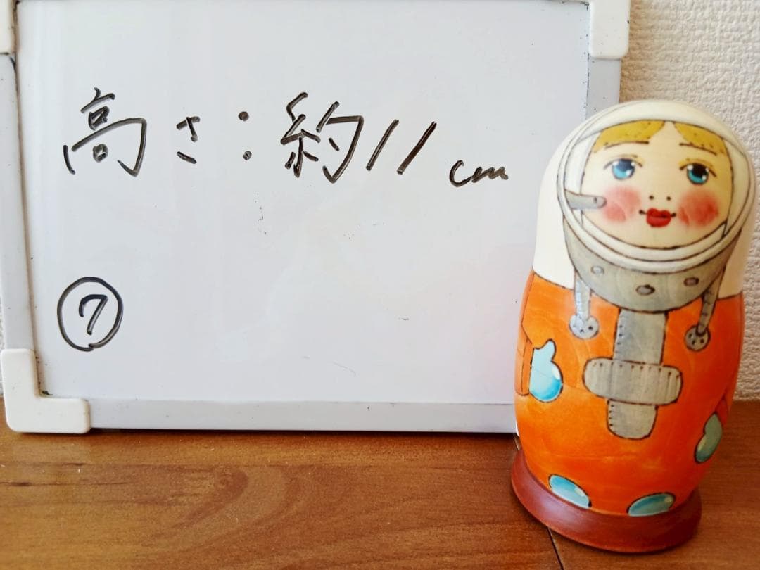 【LYH006】北欧ロシア雑貨 リューバ作のマトリョーシカ　宇宙開発