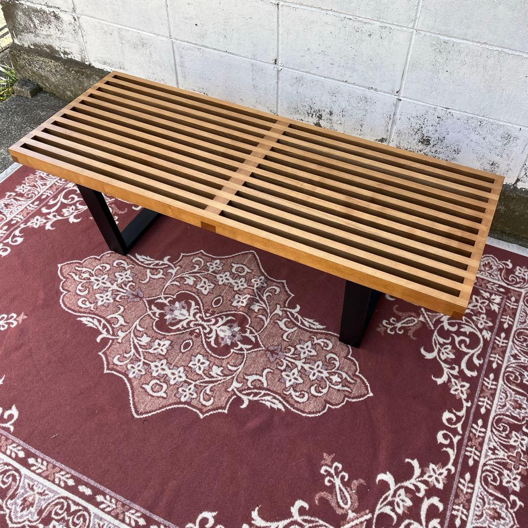 ジョージネルソン◼︎ プラットフォームベンチ リプロダクト品 強化ガラス天板付き