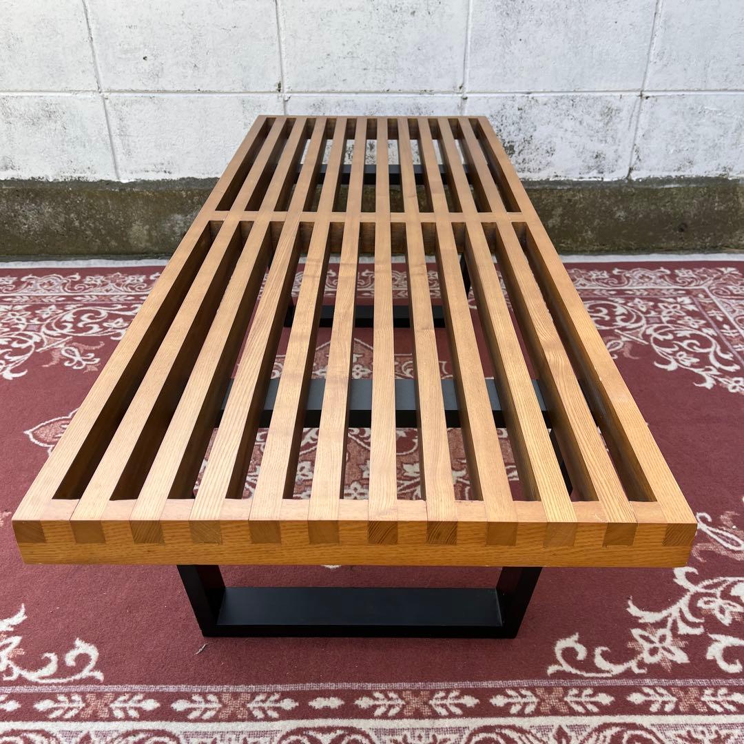 ジョージネルソン◼︎ プラットフォームベンチ リプロダクト品 強化ガラス天板付き