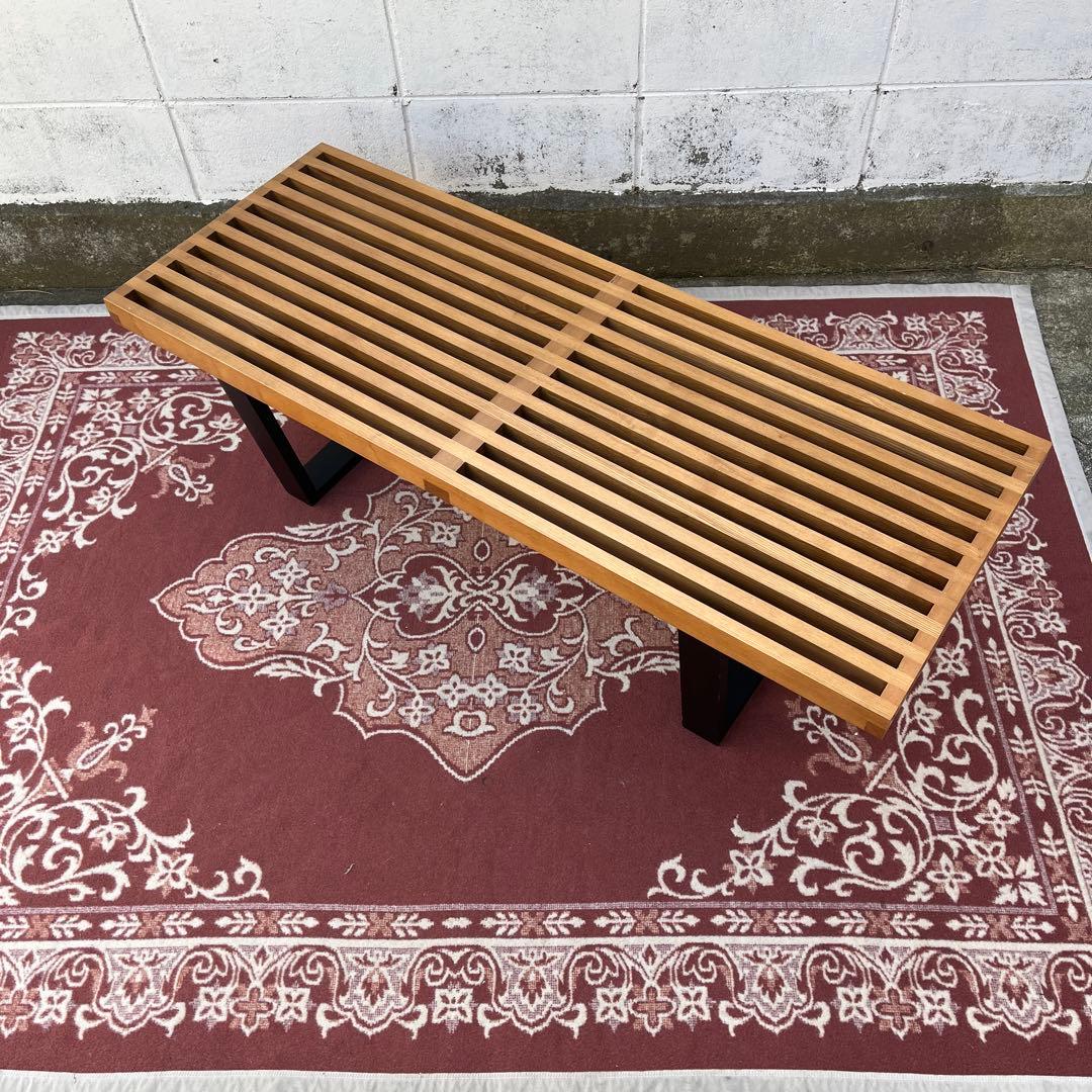 ジョージネルソン◼︎ プラットフォームベンチ リプロダクト品 強化ガラス天板付き