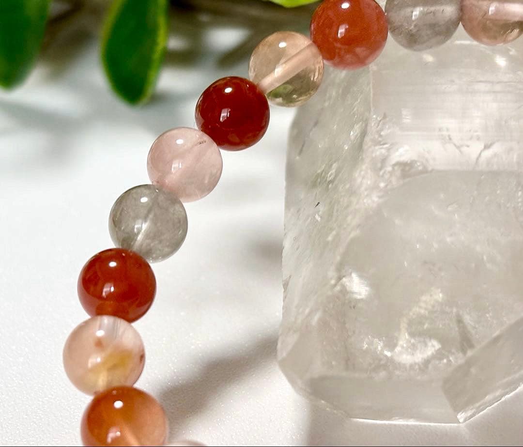 最高品質　超希少入手困難　ミックスラビットヘアルチルクォーツのブレス　7.8㎜