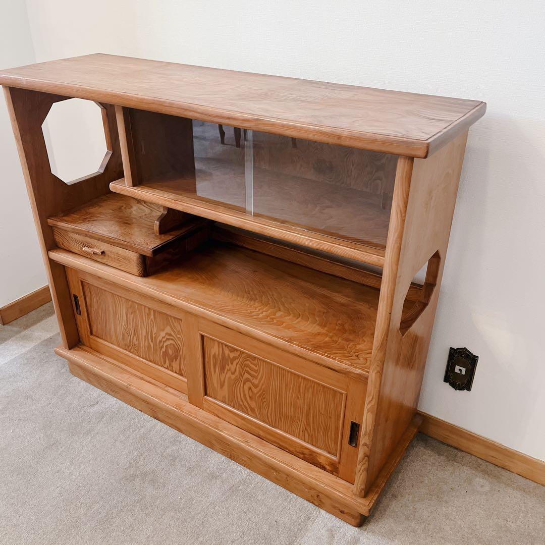 高級屋久杉　飾り棚　サイドボード　収納　インテリア　家具　アンティーク