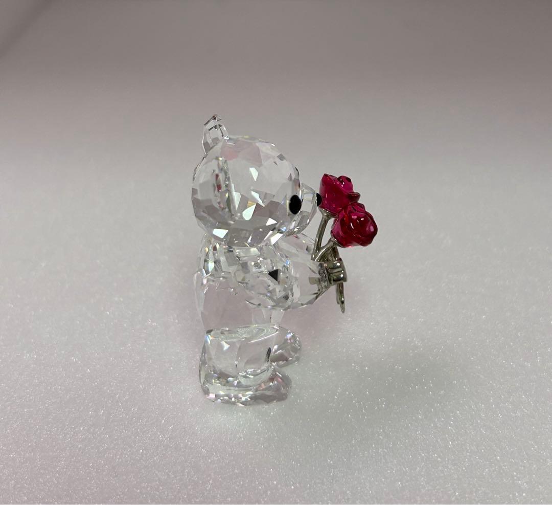 スワロフスキー　ベア　花束　クマ置物