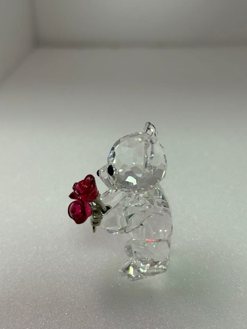 スワロフスキー　ベア　花束　クマ置物