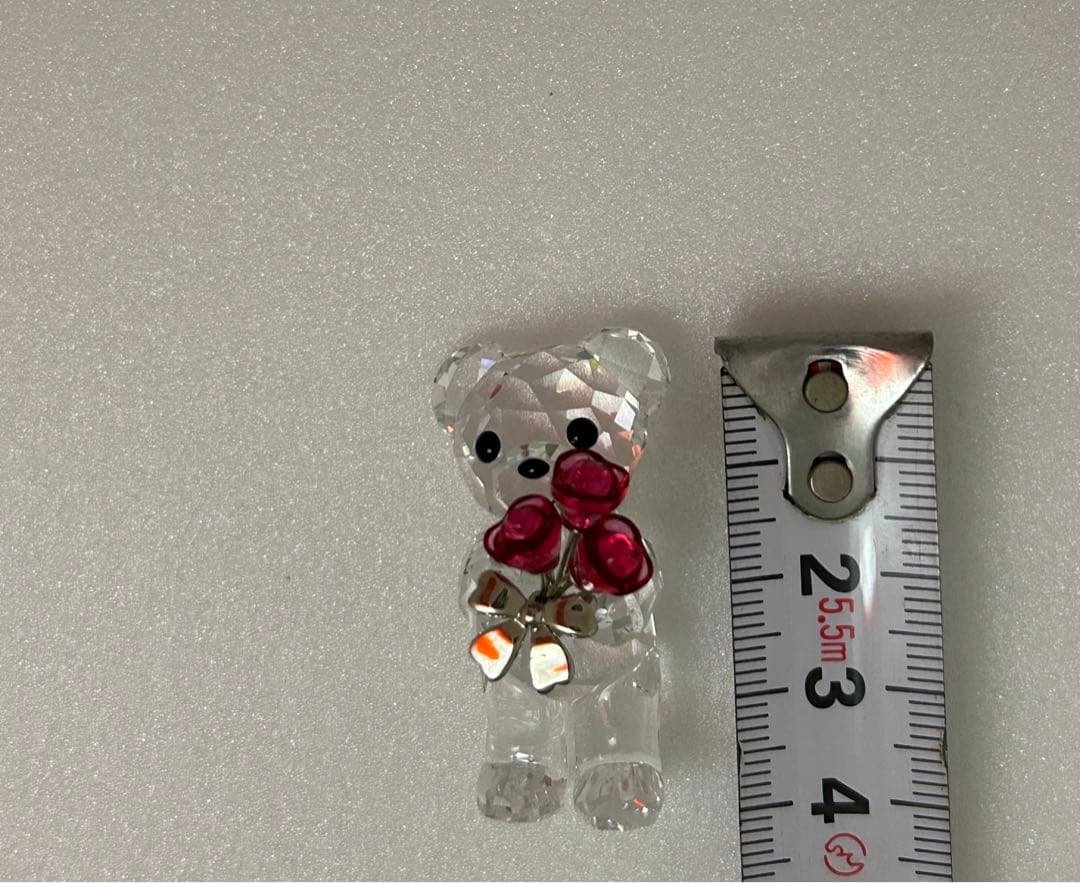 スワロフスキー　ベア　花束　クマ置物