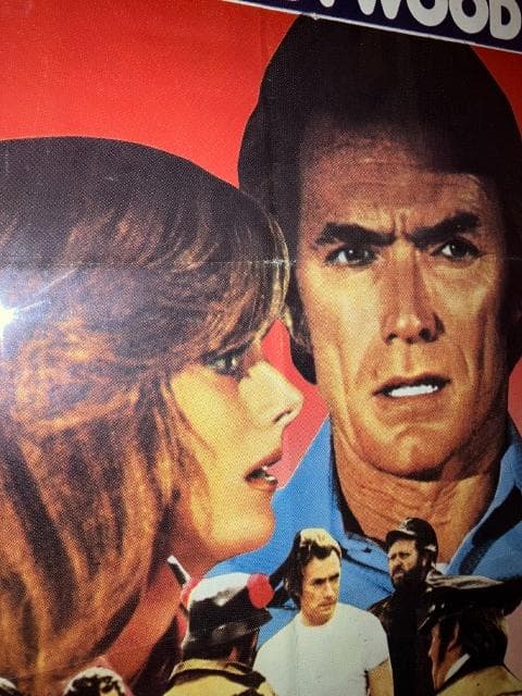 トルコ版！78年 オリジナル★ダーティーファイター額付 ポスター イーストウッド