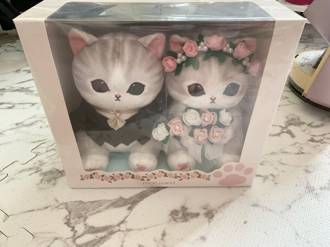 美品・未開封品】mofusand ウエディングペア ぬいぐるみ - メルカリ