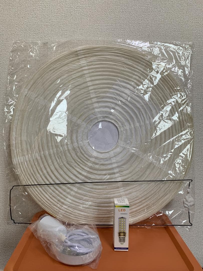 イサムノグチ　55A AKARI　ペンダントランプ　白色　つり線付　リプロダクト