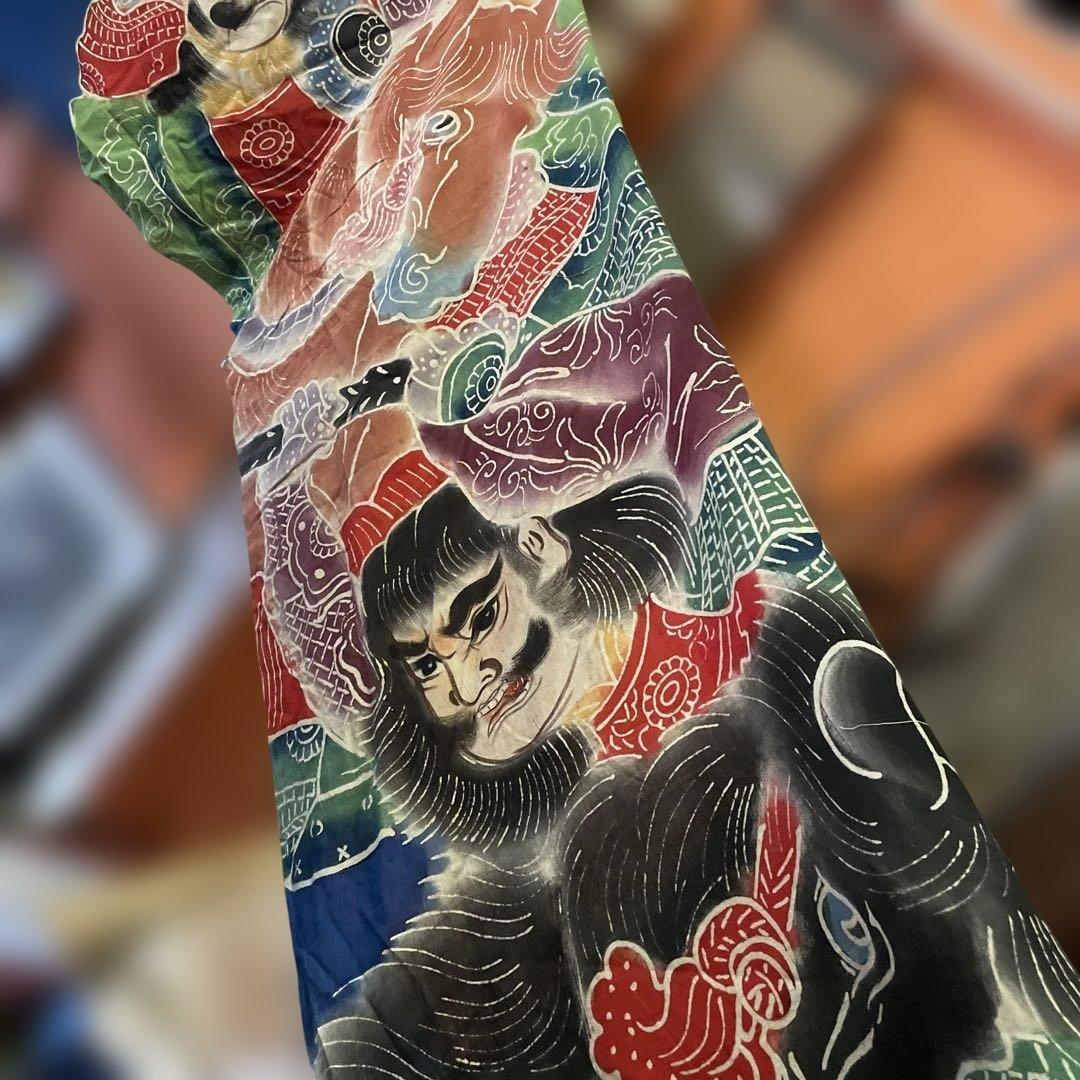 のぼり旗　古布　こどもの日