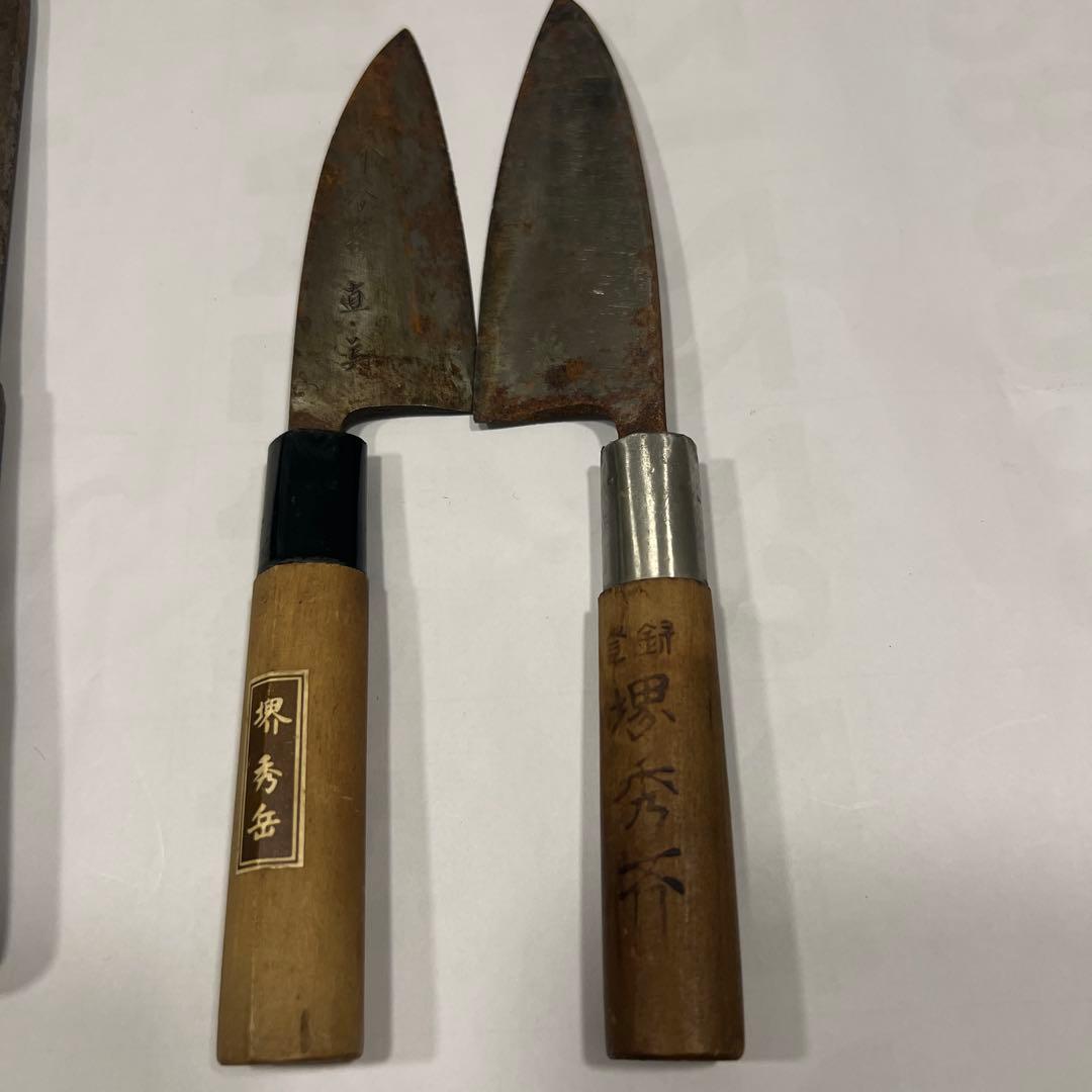 鋼製包丁まとめ売り 4本