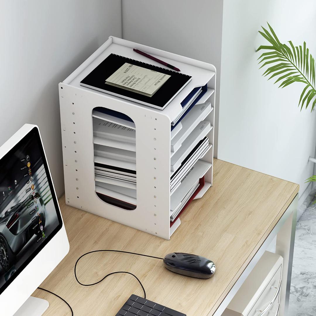 収納 整理 デスク周りもすっきり多機能A4卓上収納ラック