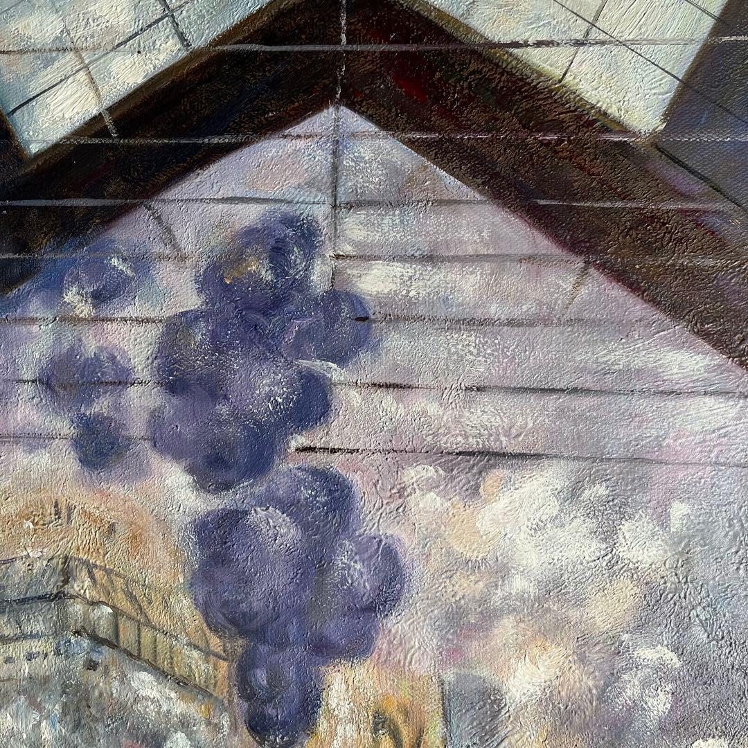 ☆秀作☆ 手書き油絵 クロード・モネ サン・ラザール駅 額付 絵画 油彩