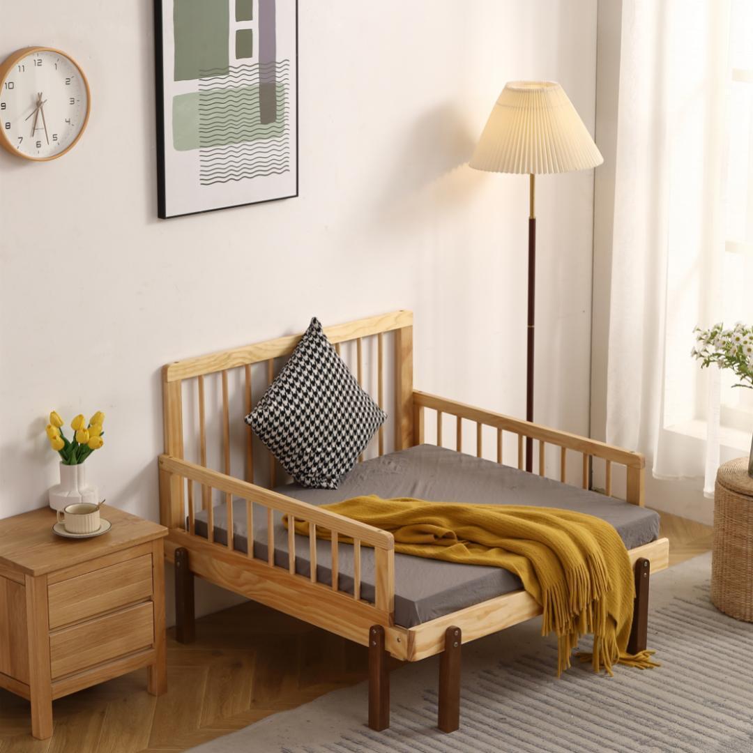 天然木 シングルベッド ソファベッド ディベッド 伸長式ベッド 木製 子供部屋
