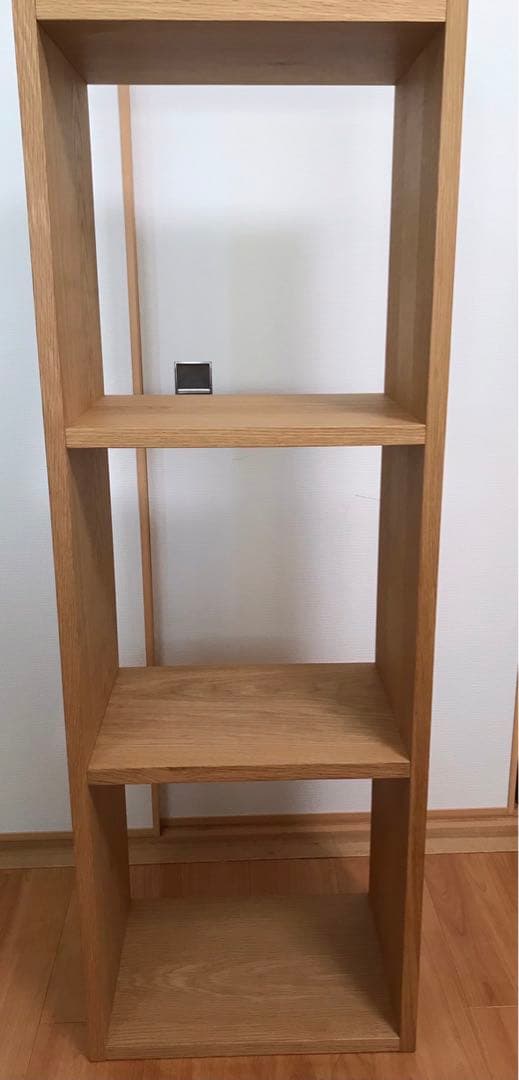 無印良品　スタッキングシェルフ・３段・オーク材