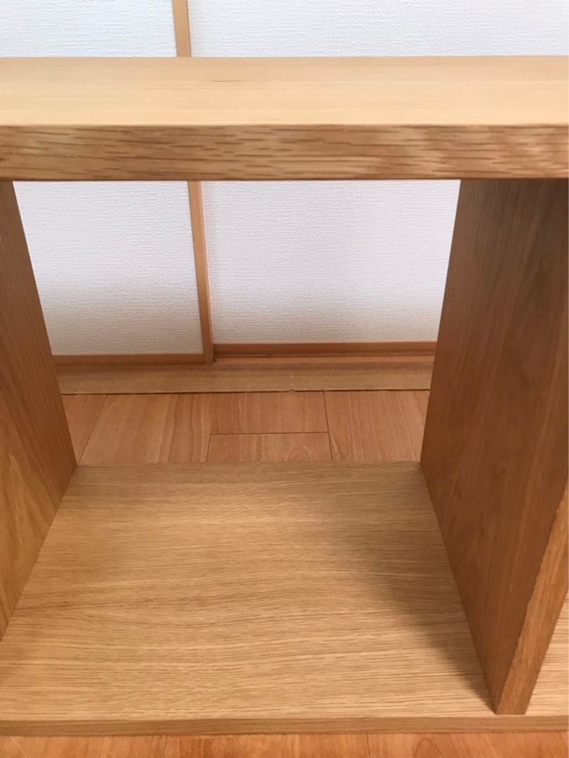 無印良品　スタッキングシェルフ・３段・オーク材