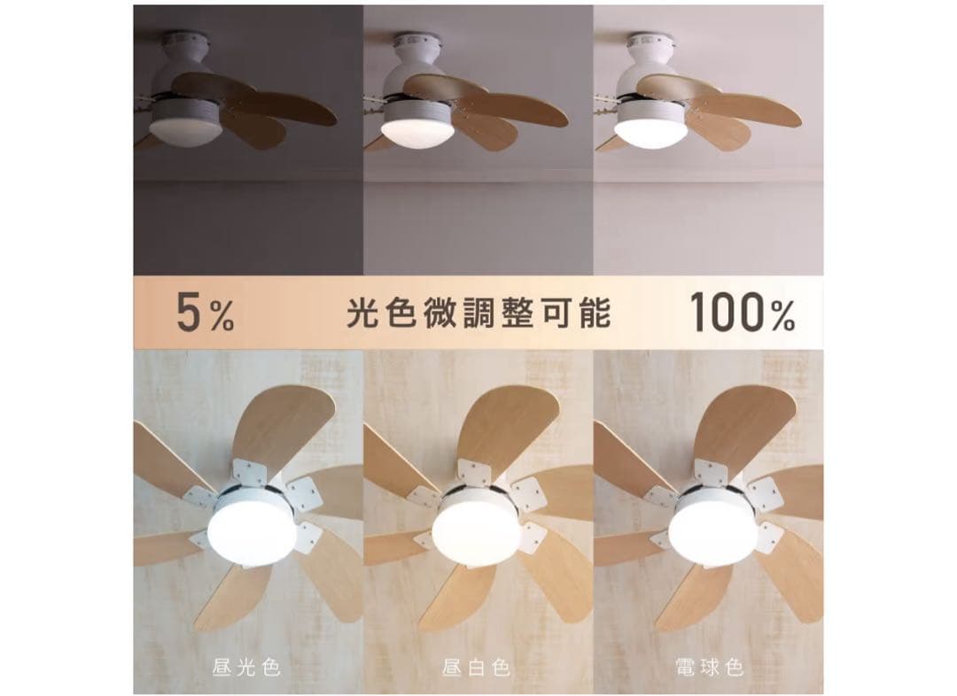 モダンデザイン 天井ファン リモコン付き