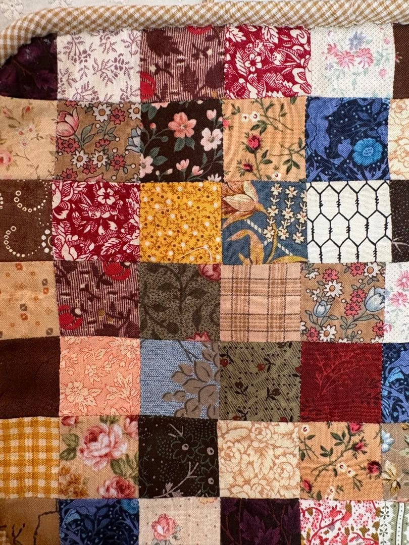 ♡ハンドメイド♡1点限り‼️ スーちゃんカントリーパッチワークBIGバニティポーチ