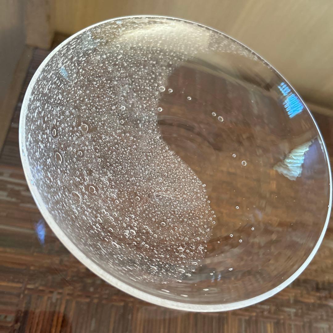 新品◆109 荒川尚也　気泡　アワガラス平鉢M 16.0cm 2枚　宙吹きガラス