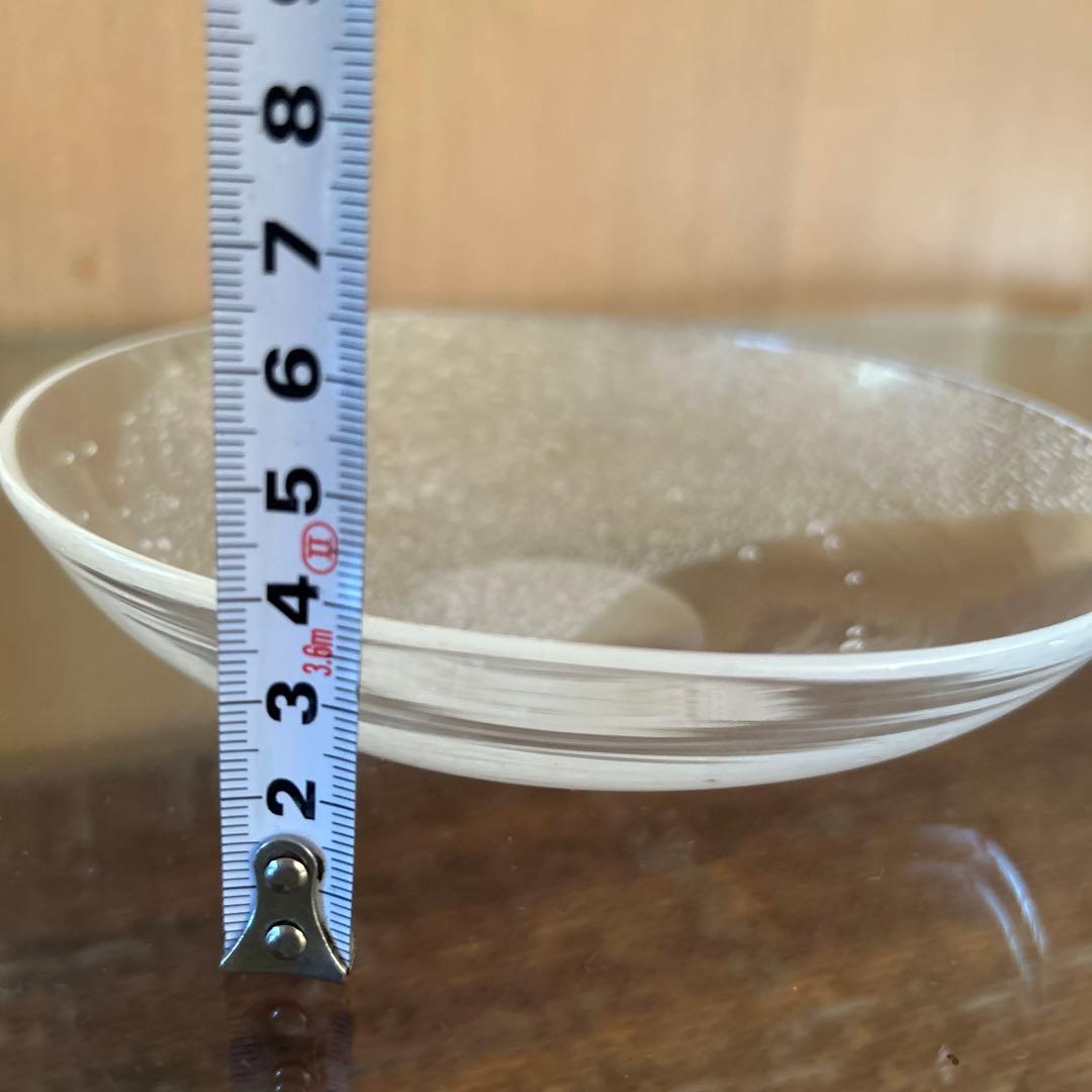 新品◆109 荒川尚也　気泡　アワガラス平鉢M 16.0cm 2枚　宙吹きガラス