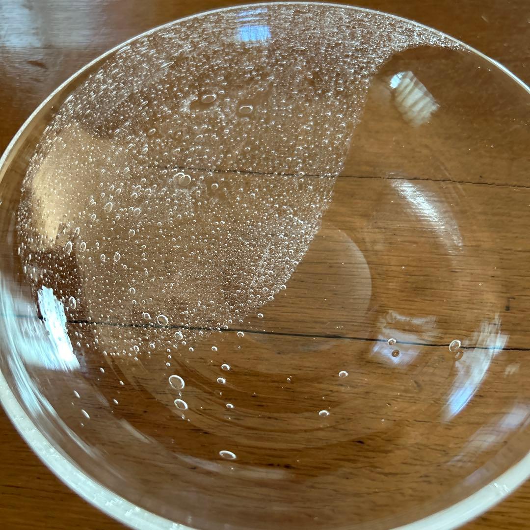 新品◆109 荒川尚也　気泡　アワガラス平鉢M 16.0cm 2枚　宙吹きガラス