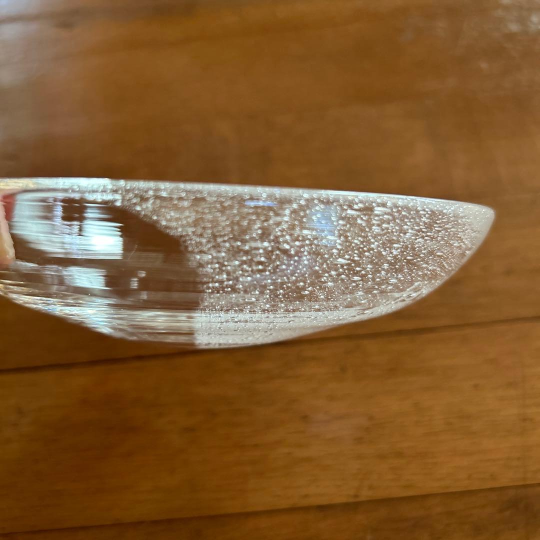 新品◆109 荒川尚也　気泡　アワガラス平鉢M 16.0cm 2枚　宙吹きガラス