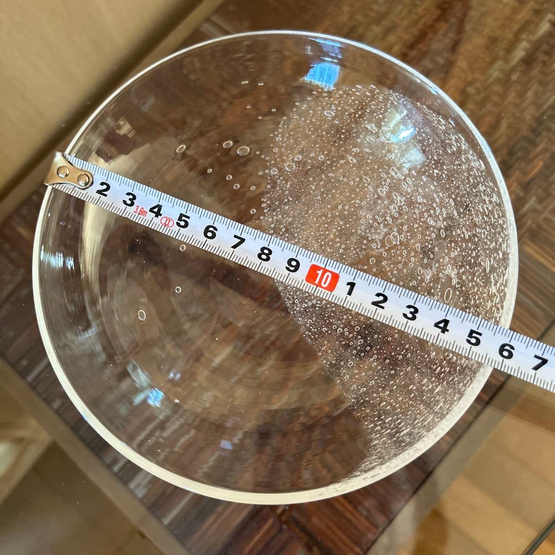 新品◆109 荒川尚也　気泡　アワガラス平鉢M 16.0cm 2枚　宙吹きガラス