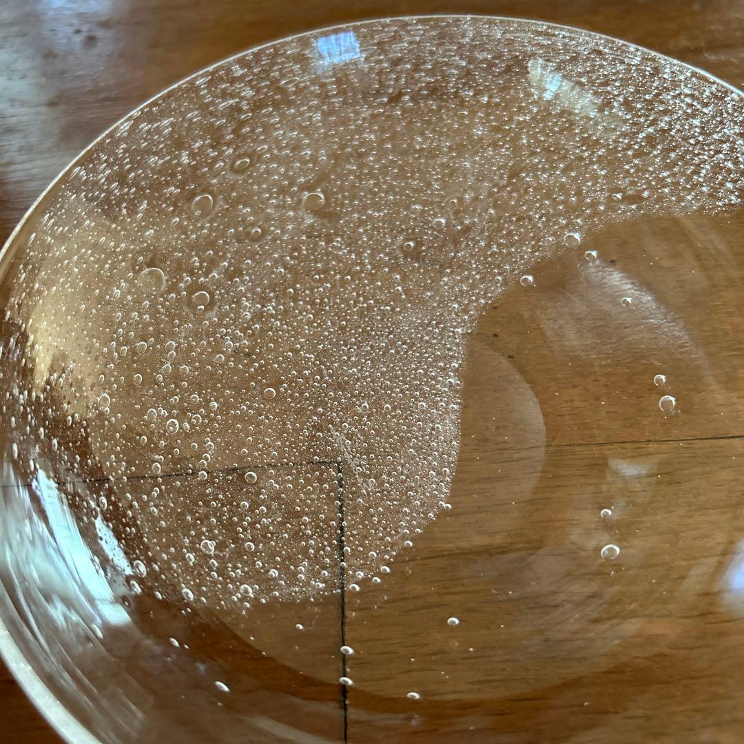 新品◆109 荒川尚也　気泡　アワガラス平鉢M 16.0cm 2枚　宙吹きガラス