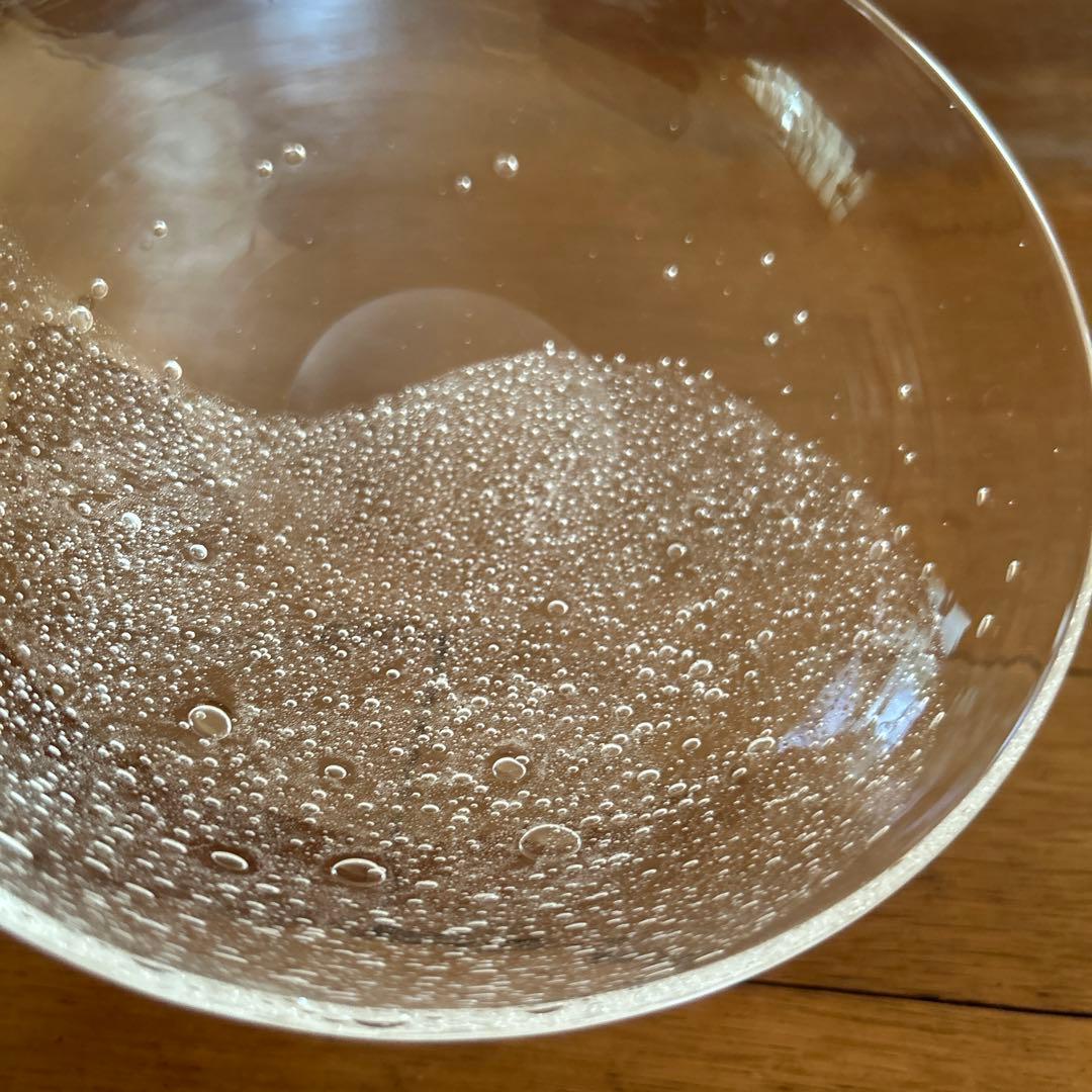 新品◆109 荒川尚也　気泡　アワガラス平鉢M 16.0cm 2枚　宙吹きガラス