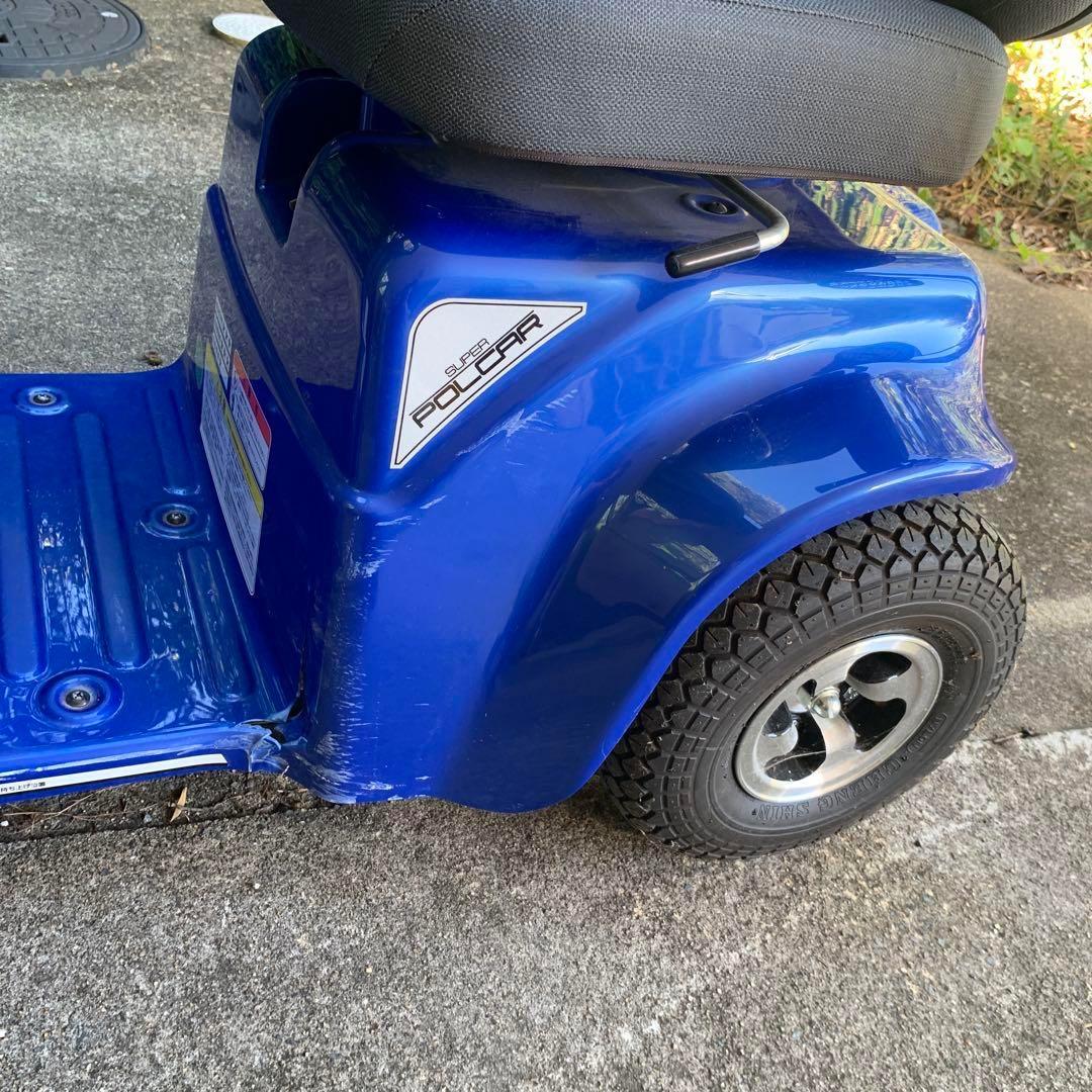 ☆動作良好FUKUSHIN SPX-1500 電動車椅子 青