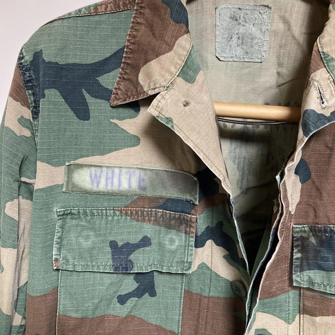 迷彩ジャケット WHITE刺繍　戦闘服　本物