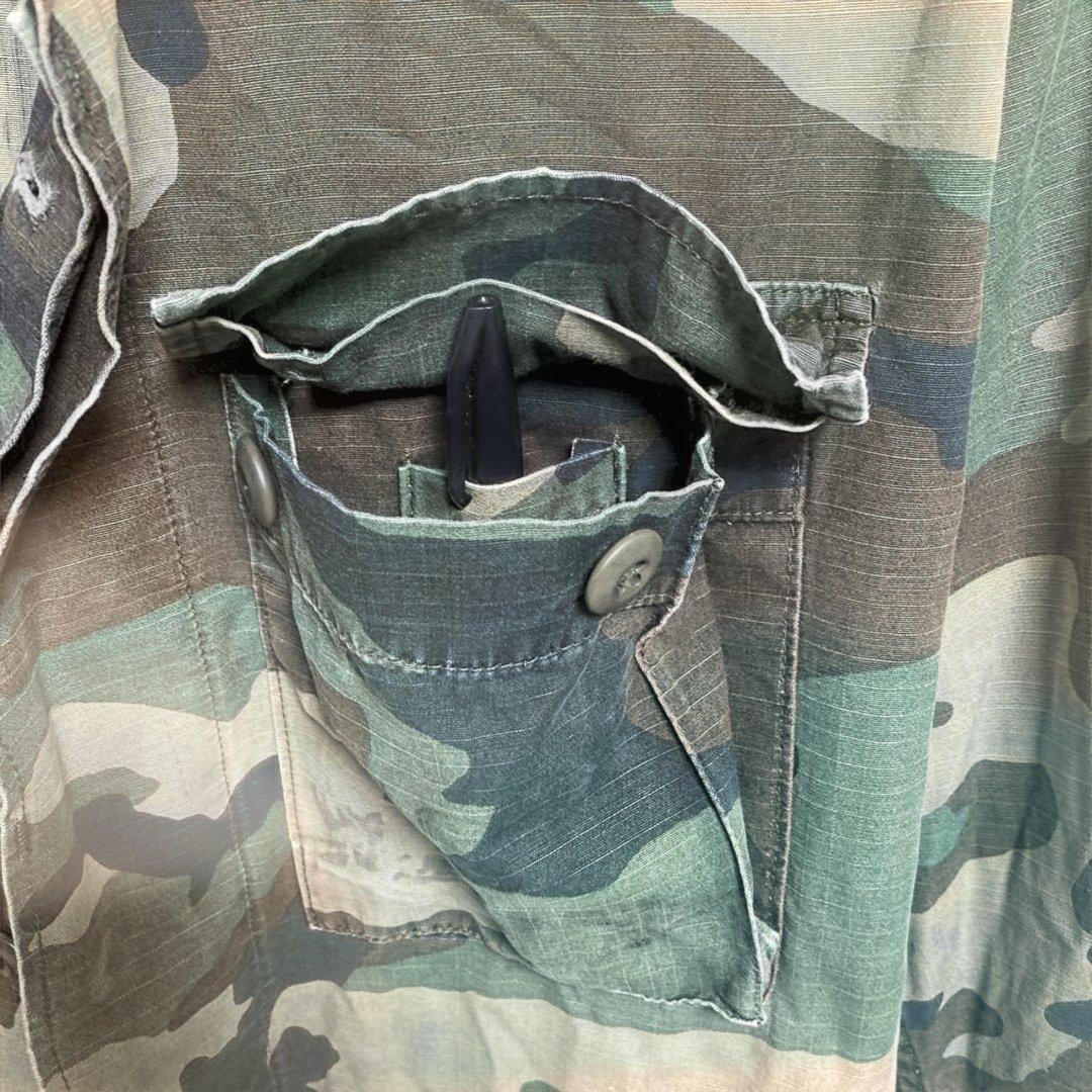 迷彩ジャケット WHITE刺繍　戦闘服　本物