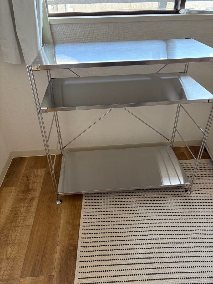 開封のみ新品　無印良品　ステンレスシェルフ　ワイド小
