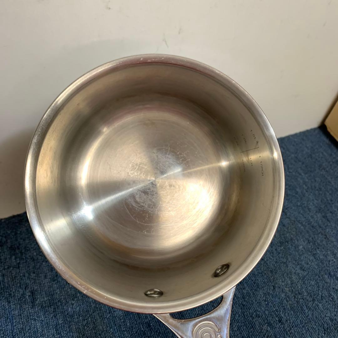 ル・クルーゼ ステンレス片手鍋　ソースパン 蓋つき　16㎝