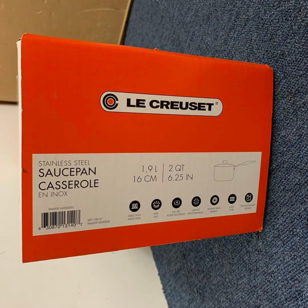 ル・クルーゼ ステンレス片手鍋　ソースパン 蓋つき　16㎝